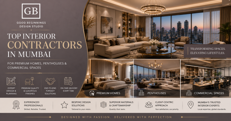 Top Interior Contractors in Mumbai for Premium Homes, Penthouses, and Commercial Spaces